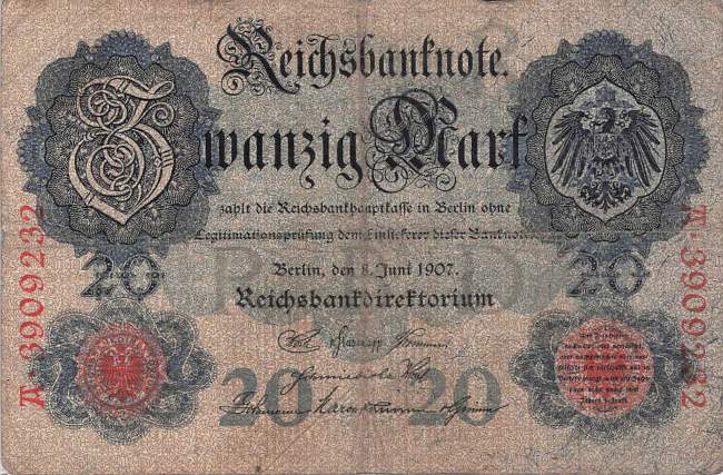 20 Mark 1907 ro.28 R/A